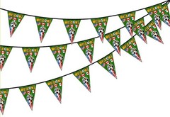 2026 Soccer Tournament String Flags – 20 Triangular Banners, Durable & Reusable