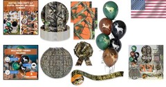 Camo Birthday Party Supplies Kit for 16 Guests – w