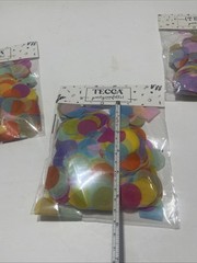Tecca Brand Confetti Multi Colored Circles Three Bags FREE SHIPPING