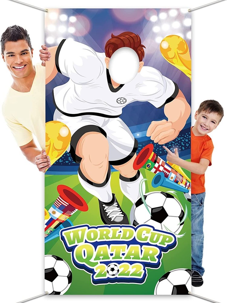 2022 World Cup Photo Props Accessories, Funny Football Player Face Game for 2022