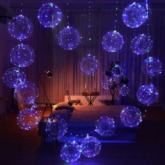 10* Light Up Clear Balloons 20 inch BoBo Bubble Graduation Birthday Party Decor