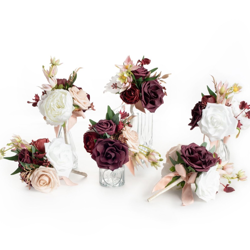 Ling’S Moment Lings Moment Flowers Mini Bridesmaid Bouquets Set Of 6 Pre-Made