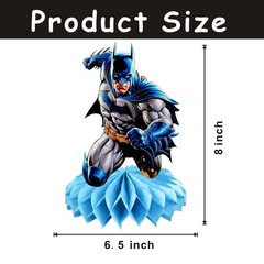 8Pcs Bat Hero Table Centerpiece Birthday Party Supplies Double Side Table Dec…