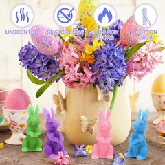 4 Pcs Easter Bunny Candles Gift Set Rabbit Shape Spring Candles for Easter Bunny