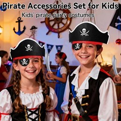 18-Piece Pirate Accessories for Kids – Perfect for Birthdays, Halloween & More