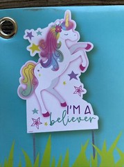 1 Case Of 4, 3 Pack Of Enchanted Unicorn Birthday Party Yard Signs-23.8″w/stakes