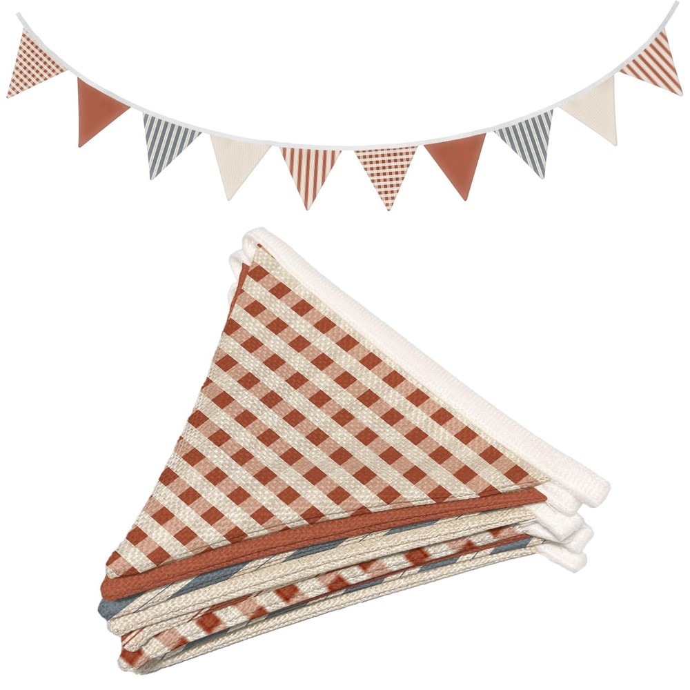 Boys Room Playroom Nursery Decor, Garland Triangle Banners, 11Ft Vintage Warm…