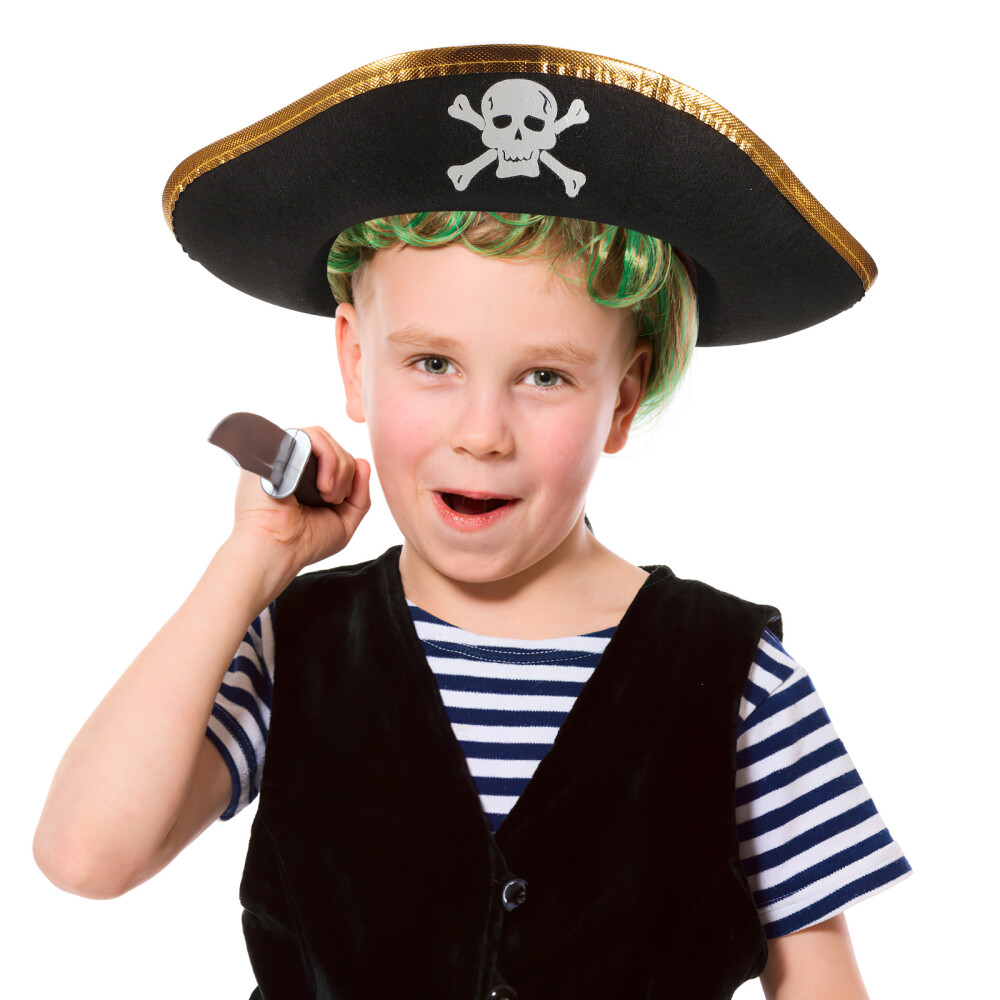 Pirate Costume Accessories Pirate Tricorn Kids Pirate Hat Pirate Roleplay Hat