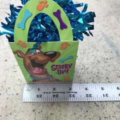 Scooby-Doo Balloon Weight Centerpiece Green w/ Blue Tinsel Birthday Party Gift