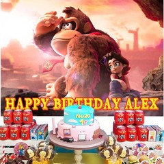 Donkey Kong Bananza Personalised Custom Banner Backdrop Party Supplies Birthday