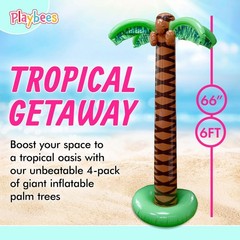 Giant Inflatable Palm Tree 6 Foot – 4PK – Beach Party Decorations for Summer …