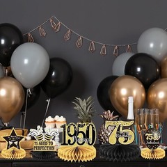 9PCS 75Th Birthday Decorations 75Th Birthday Centerpieces for Tables Decorations
