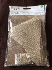 American Crafts 24 PCS Burlap Banner 4.6″X6.37″ Burlap Pennant Flag-DIY