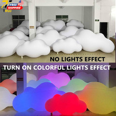 LED PVC Inflatable Cloud Balloons for Wedding/Event/Party Decor 4.92ft Long NEW