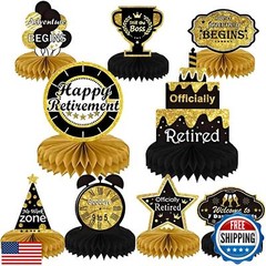 9PCS Retirement Party Decorations, KSKSPE Retirement Centerpieces for Table,B