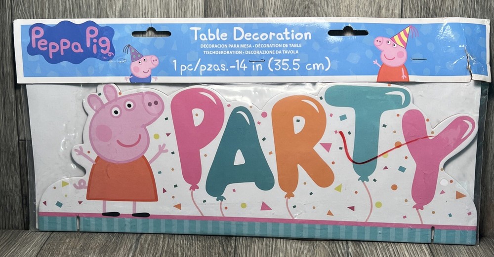 Peppa Pig Party Sign Table Decoration 14″ Decor Birthday Party See Details