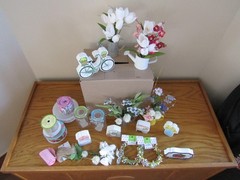 HUGE LOT WEDDING/BABY SHOWER DECORATIONS- MARKET FLORAL SPRING- HOBBY LOBBY