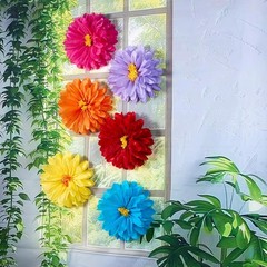 Large Paper Flowers Tissue Backdrop Giant Floral Decorations Wedding Party Decor