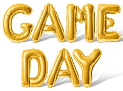Letter Balloons – GAME DAY 16″ Inch Alphabet Letters Foil Mylar Balloon Game …