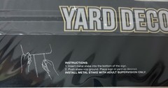 Graduation Yard Sign With Stake Black White Gold Cap Congrats Grad 12.5 x 9.45″