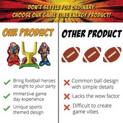 Football Party Balloon Set – Includes Goal Post & 2 Football Player Balloons,…