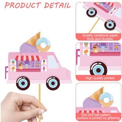 21Pcs Two Sweet Party Centerpiece Sticks Donut 2nd Birthday Party Decorations…