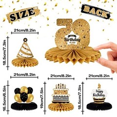 Happy 65th Birthday Table Honeycomb Centerpieces Cheers to 65th Birthday 65 Y…