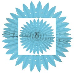 3 PACK – 24″ BLUE TURQUOISE PAPER TISSUE HONEYCOMB FAN DEORATION WEDDING PARTIES