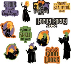 Hocus Pocus Witch Movie Halloween Carnival Theme Party Decoration Paper Cutouts
