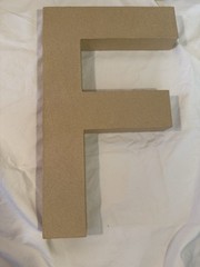 “FIFTY” paper mache letters (for Birthday, Anniversary, Retirement Decoration)