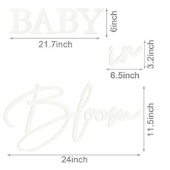Baby in Bloom Sign 16”x24” Felt Letter Baby Shower Sign Baby in Bloom Party D…