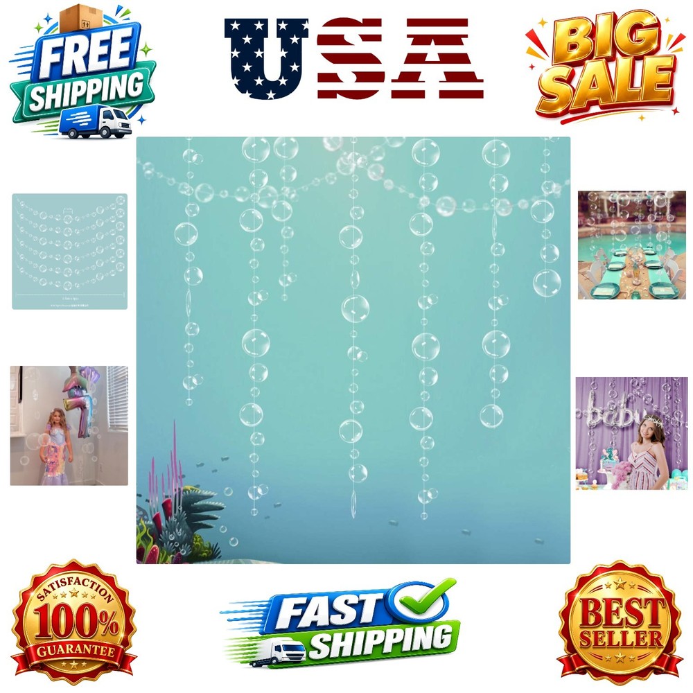 Under the Sea Party Decorations White Bubble Garlands Little Mermaid Birthday…