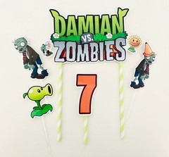 Personalized Plants vs Zombies Cake Topper