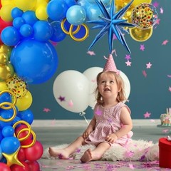Carnival Balloons Kit,Circus Theme Party Decorations,150 Pcs Multiple Colors-2
