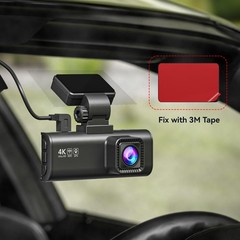 REDTIGER Adhesive and Electrostatic Stickers for Dash Cam Mounting, Gray