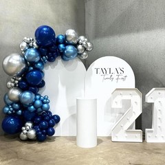 Blue and Silver Balloons, Graduation Balloons Pearl Royal Navy Blue Latex Bal…