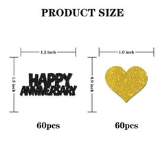 Happy Anniversary Confetti Glitter, Happy Birthday Table Confetti, Wedding An…
