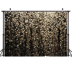 Photography Backdrop Gold & Black Bokeh Abstract Background 8x6ft – 8x6ft