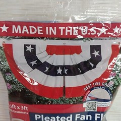 New! Pleated Fan «Bunting» Flag Party Decorations July 4th American Decor USA