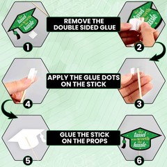 , 2026 Graduation Photo Booth Props – Glitter, Pack of 30 | Black and Green G…