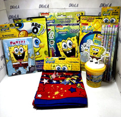 «Spongebob» Birthday Party Supplies, Invitations, Grab & Go Play Packs, Kiddy