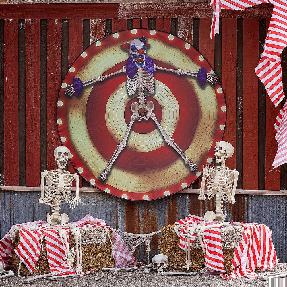 62 3/4″ Clown Skeleton Target Ready-to-Hang Halloween Decoration