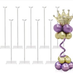 23.6 Inch Height Clear Acrylic Balloon Stand for Table Centerpiece Decoration…