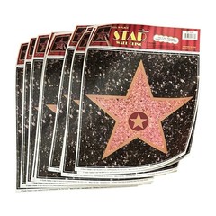 Lot 10 Hollywood Star Wall Clings Walk of Fame Birthday Party Teacher Decor