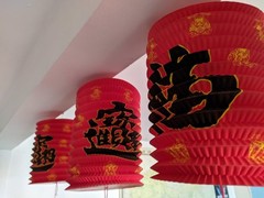 10 x Red Paper Lantern Chinese New Year Hanging Decorations Fu Good Luck