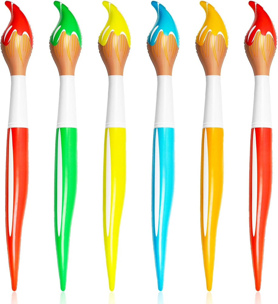 6 Pcs 41.4 Inch Giant Inflatable Paint Brush Large Blow up Paintbrushes Colored