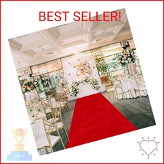 Red Carpet Runner for Party Wedding Aisle Decorations 4FTx15FT Aisle Runners for