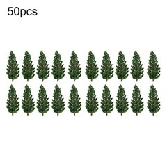 HO Scale Diorama Trees 50pcs 3.15 Inch Plastic Pine for Layout Building