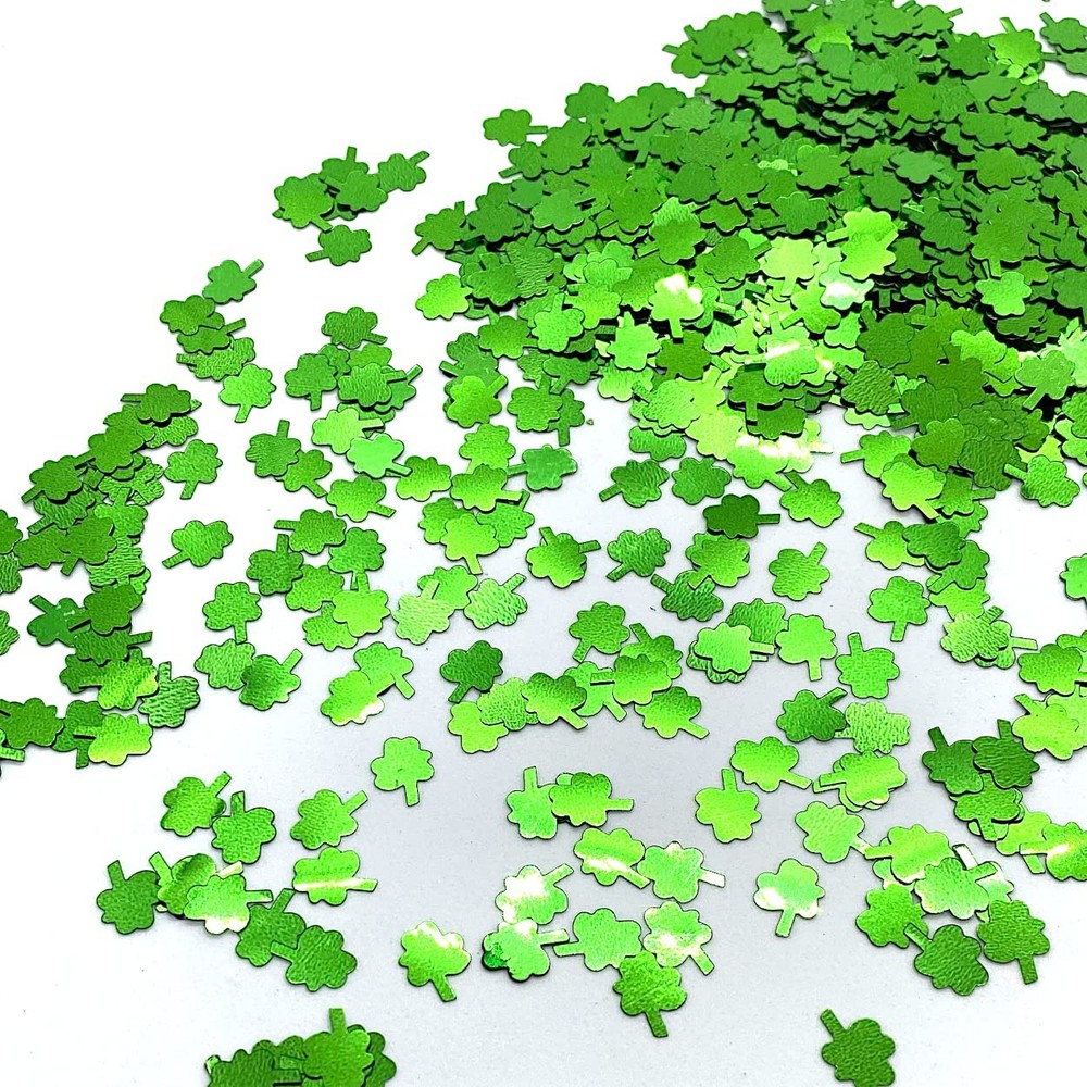 Green Shamrock Confetti Party Table Decor Retail Pack #9075 QS0 Fits 0.25 Inch