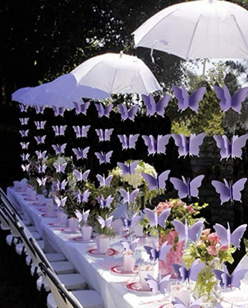 Butterfly Hanging Garland Party Decoration 4 Packs, 3D Paper – A0143